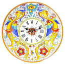 Handbemalte Wanduhr aus Italien